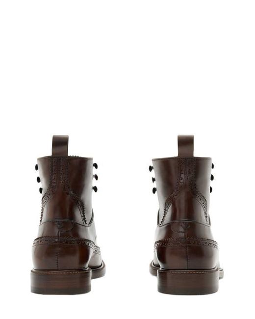 John Varvatos Brown Harrison Longwing Leather Boot for men