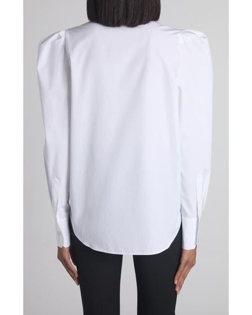 Alexander McQueen White Cotton Poplin Button-Up Shirt