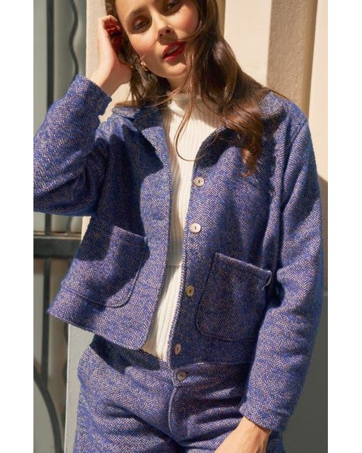 Cache Coeur Blue Pippa Maternity Jacket