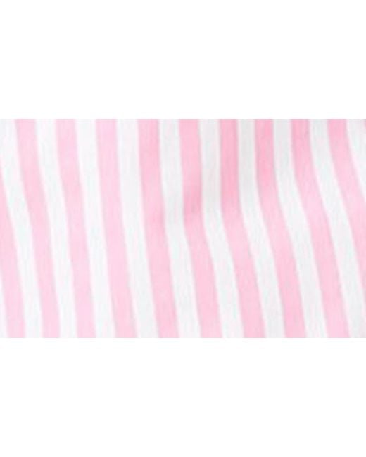 French Connection Pink Stripe Shirting Shorts