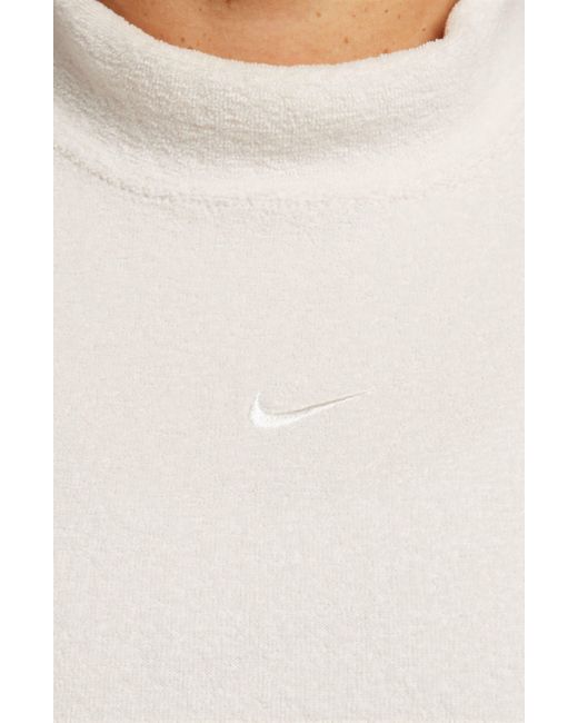 Nike White Sportswear Cozy Long Sleeve Crop Top