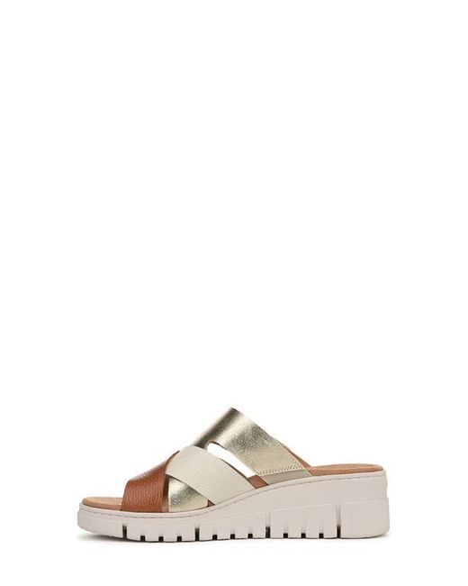 Vionic Brown Uptown Sunset Platform Wedge Slide Sandal