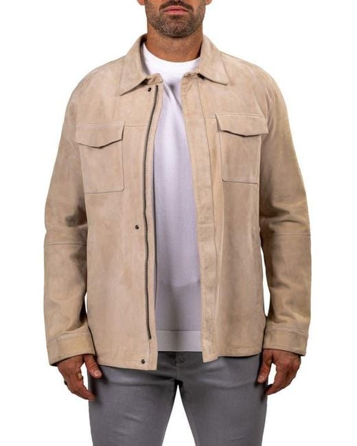 Maceoo Natural Leather Jacket for men