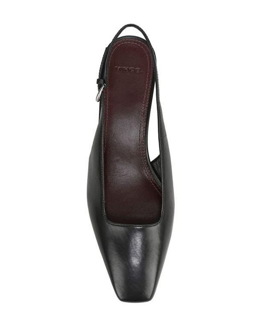 Vince Black Hart Kitten Heel Slingback Pump