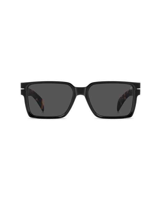 David Beckham Black Db 7162/S 56Mm Rectangular Sunglasses for men