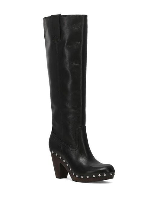 Frye Black Cindy Pull On Leather Boot
