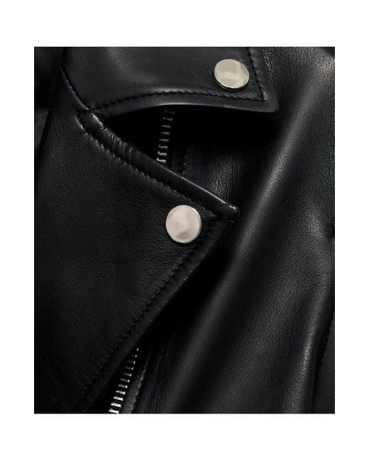 Mango Black Leather Biker Jacket