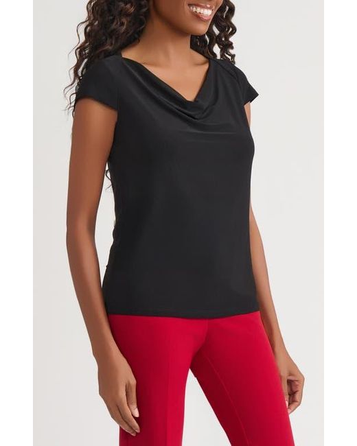 Kasper Red Cowl Neck Top