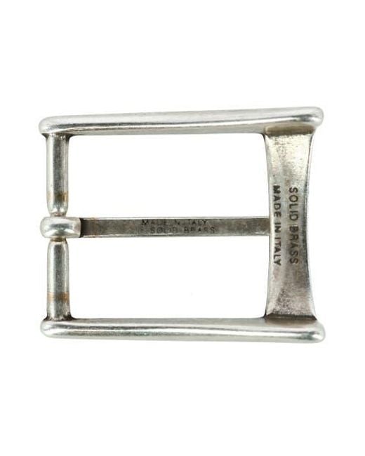 Trafalgar White 35Mm Rectangular Edged Solid Brass Harness Belt Buckle for men