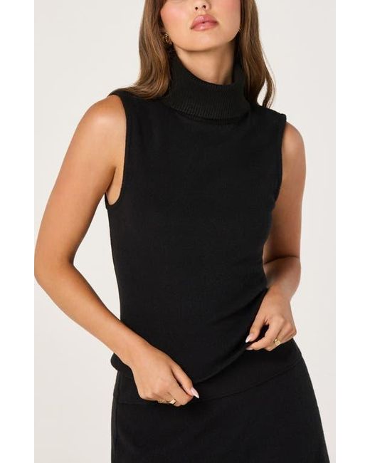 Astr Black Sleeveless Turtleneck Sweater