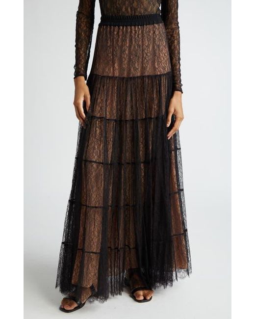 Michael Kors Chantilly Lace Tiered Skirt in Black Lyst