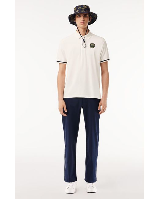 Lacoste Classic Fit Performance Golf Polo in White for Men | Lyst