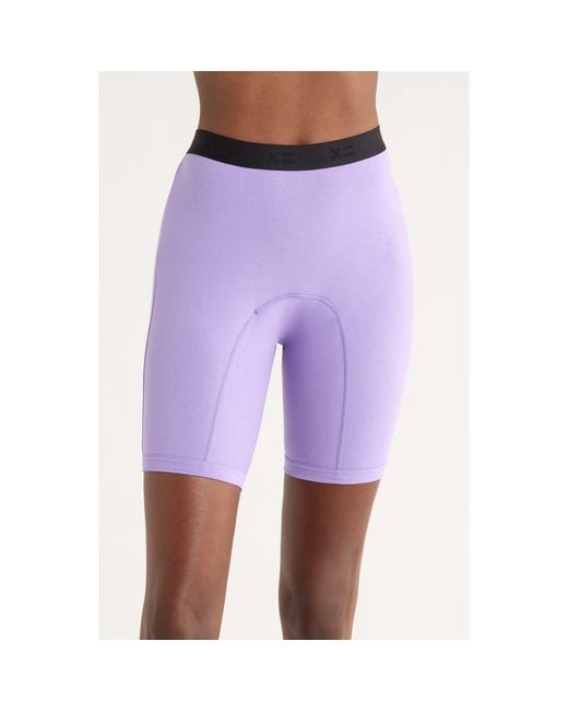 TOMBOYX Purple First Line Stretch Cotton Period 9-Inch Boxer Briefs