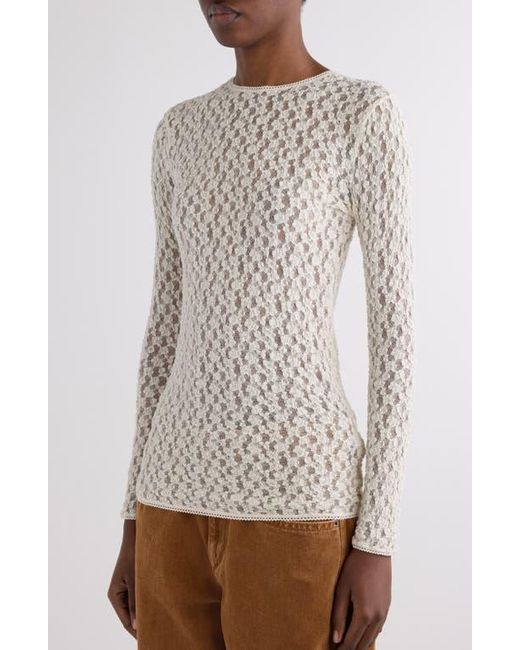 Isabel Marant White Gaelle Stretch Lace Top