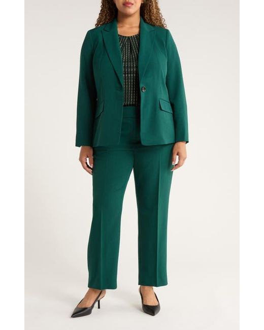 Kasper Green Flat Front Slim Pants