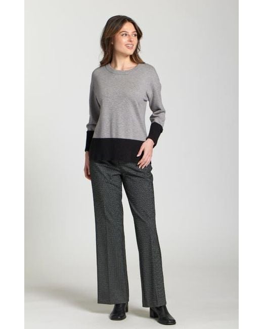 Apny Gray Colorblock Sweater