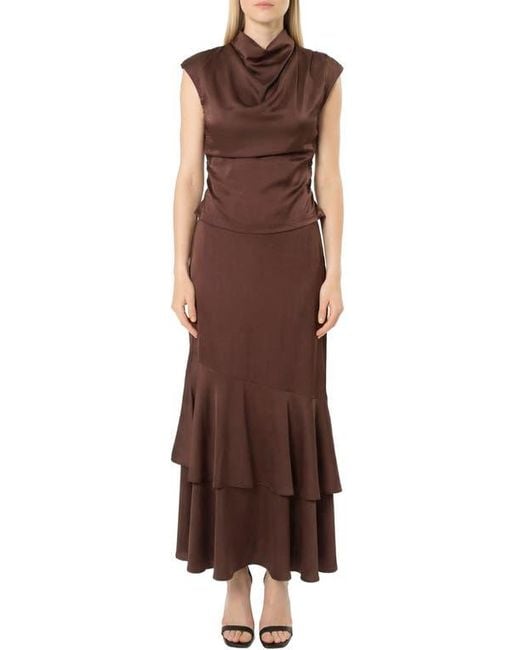 AREA STARS Brown Avery Solid Top
