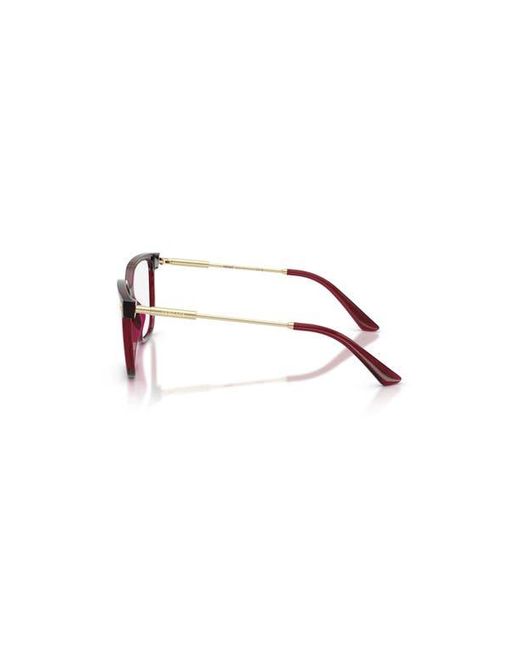 Versace Red 55Mm Square Optical Glasses