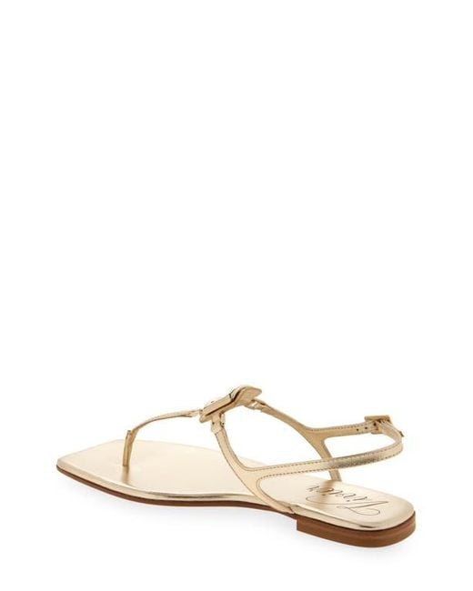 Roger Vivier Natural Viv By The Sea Metallic T-Strap Sandal