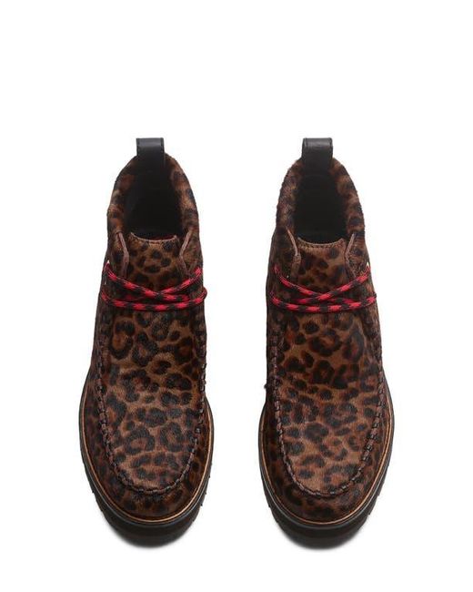 Rag & Bone Brown Cameron Genuine Calf Hair Lace-Up Boot