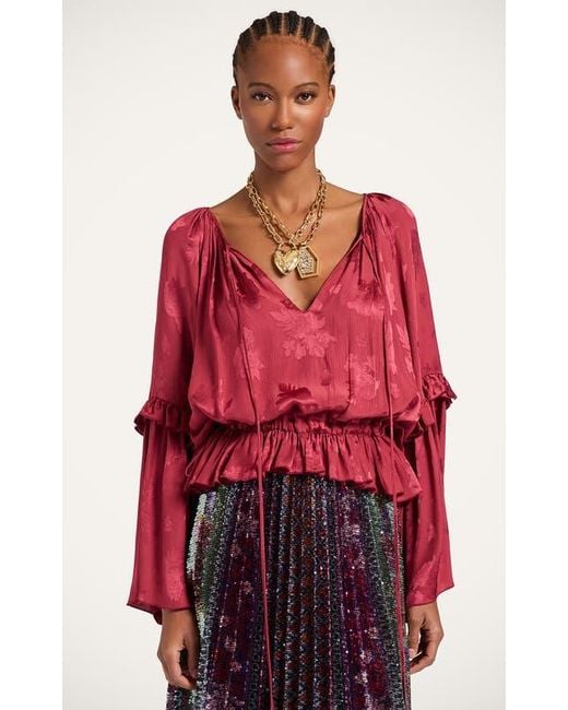 LaDoubleJ Red Boho Blouse