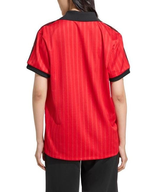 Adidas Red Logo Graphic Soccer Jersey