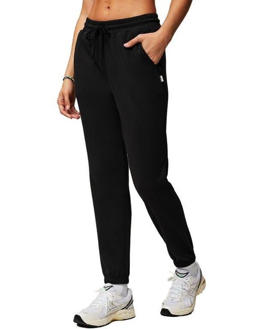Fabletics Black Year Round Terry High-Waisted Sweatpant
