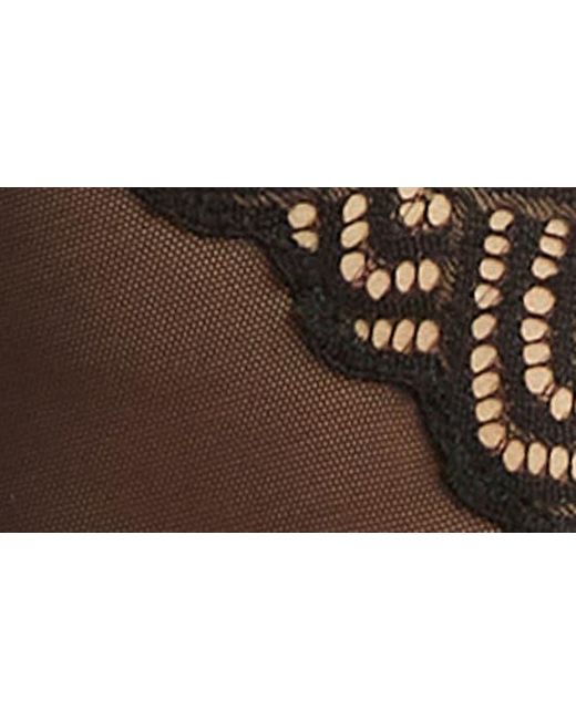Hanky Panky Brown Strappy Mesh & Lace Underwire Teddy