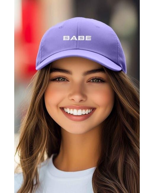 Alix Purple Babe Embroidered Cap