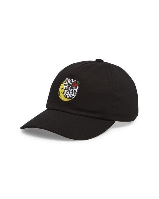 Sky High Farm Black Gender Inclusive Logo Embroidered Adjustable Baseball Cap for men