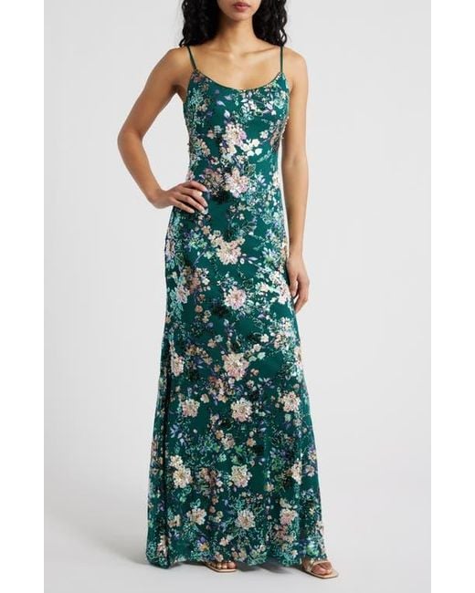 emerald sundae dress Emerald Sundae Halter Floral Satin Dress at Dry Goods