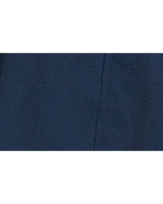 Foxcroft Blue Fiona Tie Waist Seersucker Shirtdress