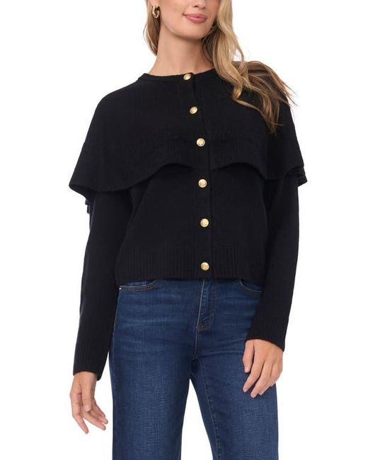 Vince Camuto Black Cape Detail Cardigan