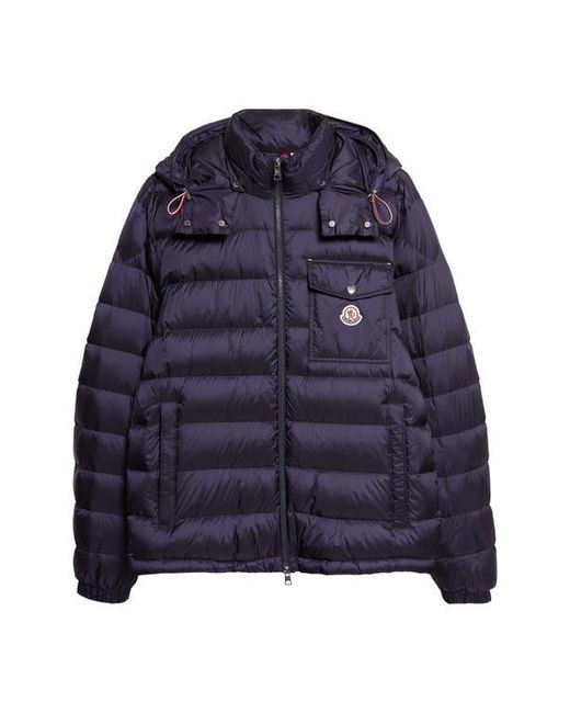 Moncler Blue Verith Hooded Down Jacket for men