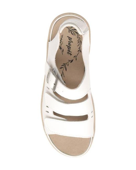 Propet White Breezy Walker Sandal