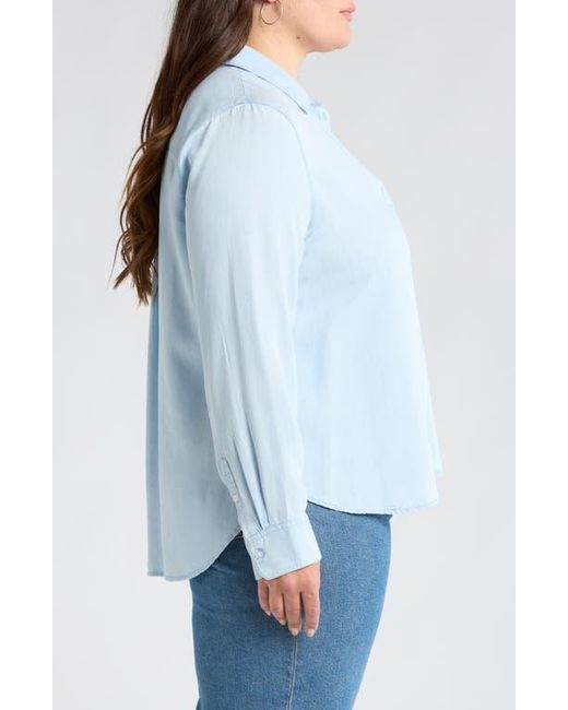 Caslon Blue Chambray Button-Up Shirt