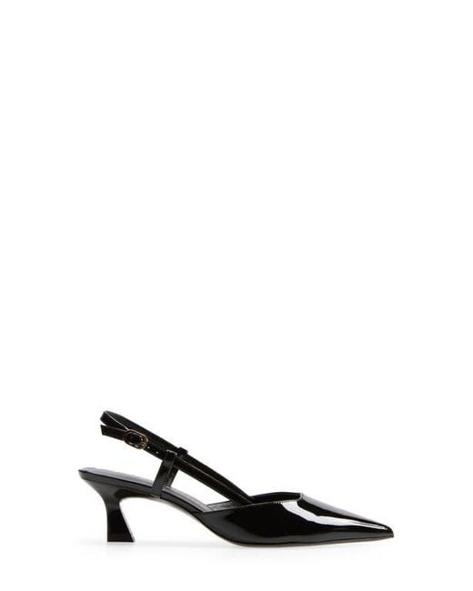 Stuart Weitzman Black Vinnie 50 Slingback Pump