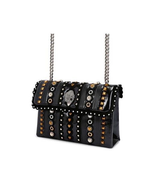 Kurt Geiger Black Medium Kensington Studs Convertible Leather Shoulder Bag