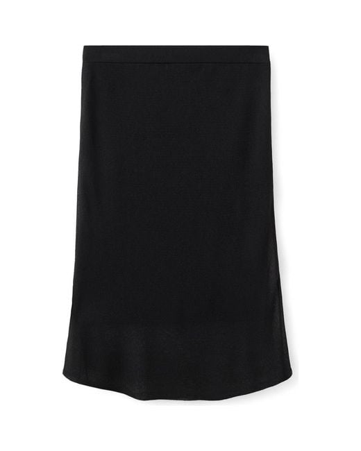 Mango Black Rib Skirt