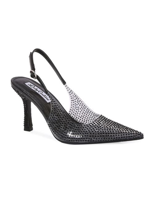 Lady Couture Metallic Clear Rhinestone Slingback Pump