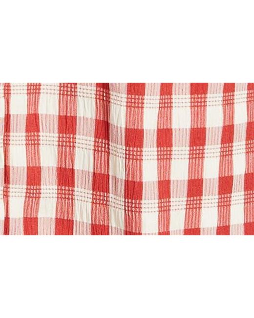 Lulus Red Saylor Gingham Minidress