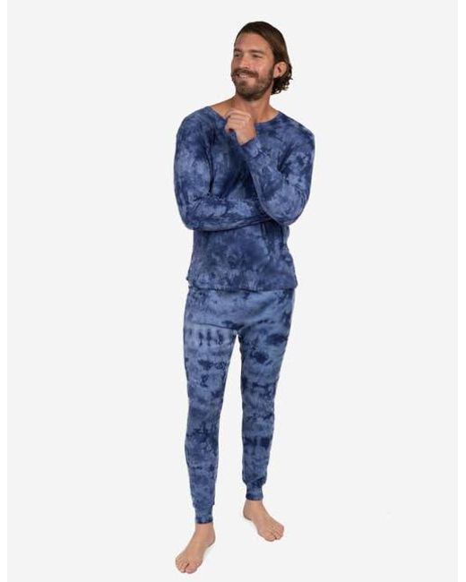 Leveret Blue Cotton Tie Dye Matching Family Pajamas for men