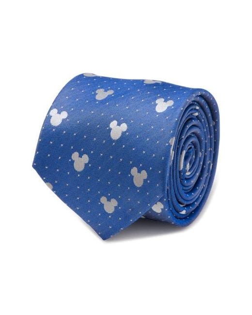 Cufflinks Inc. Blue Mickey Mouse Pin Dot Silk Tie for men