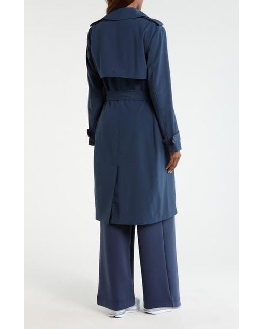 Mpg Blue Ripstop Tench Coat
