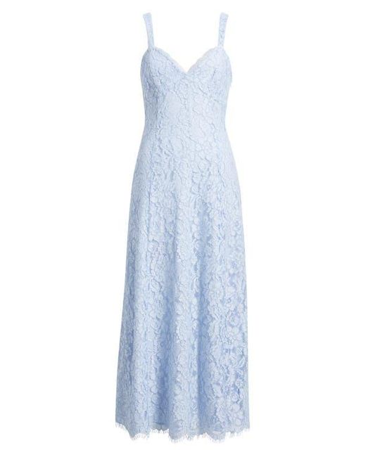 Wayf Elysia Cotton Blend Lace Gown in Blue | Lyst