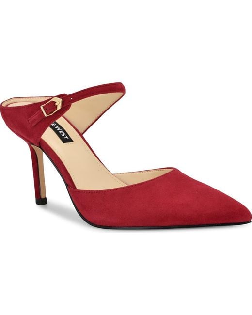 Nine West Red Danela Pointed Toe Mule