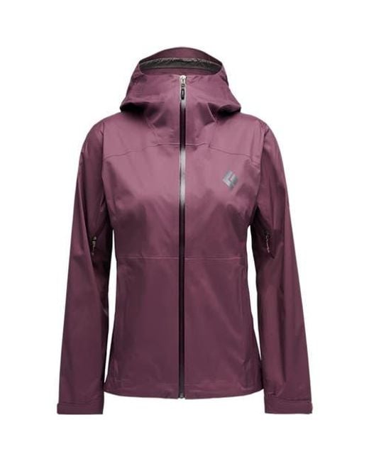 Black Diamond Purple Fineline Stretch Rain Shell