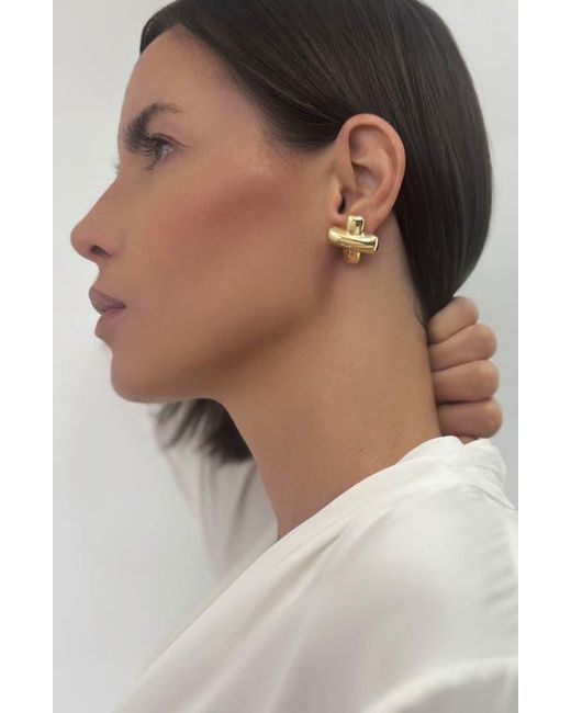 st. Moran Yellow X Statement Earrings