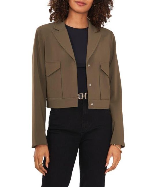 Vince Camuto Black Notched Lapel Crop Blazer