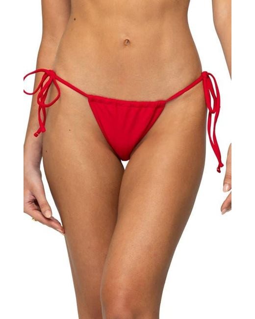 Edikted Red Buffie Bikini Bottoms
